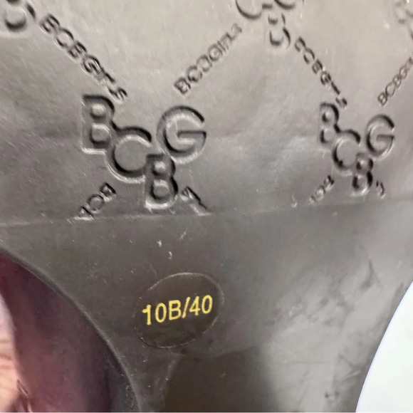 BCBG WOMENS BROWN LEATHER HEEL BOOTS - SIZE 10 Cowboy - Picture 11 of 14